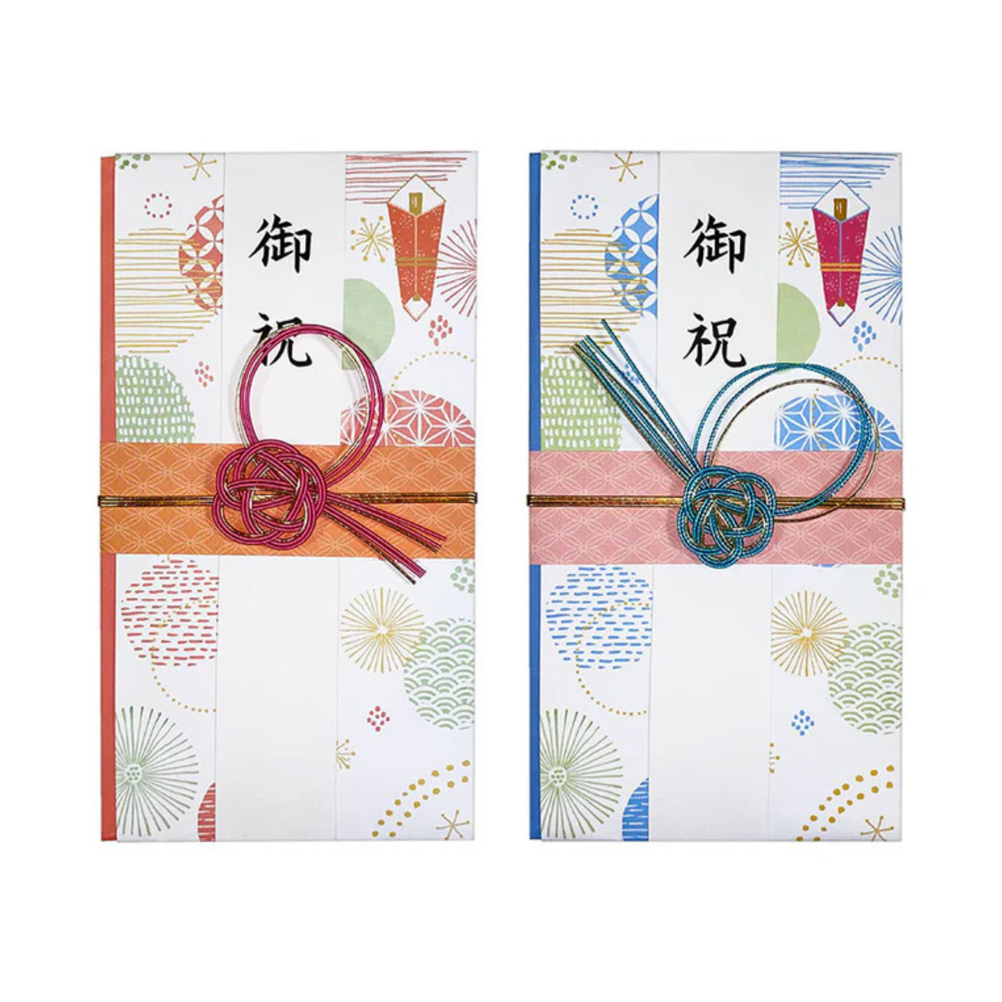 DAISO Creative Modern Gift Money Envelope Asanoha Orange
