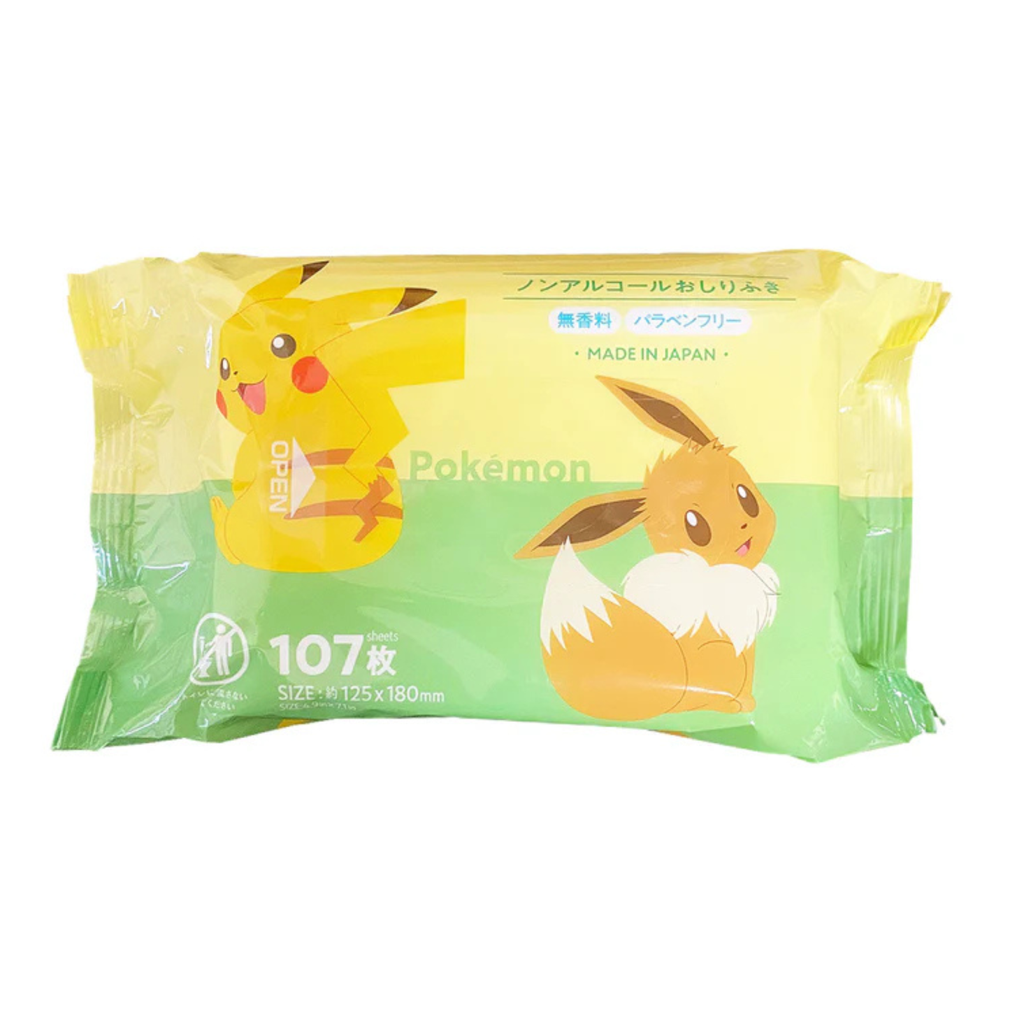 DAISO Salviette umidificate per bambini Pokémon 107 pezzi