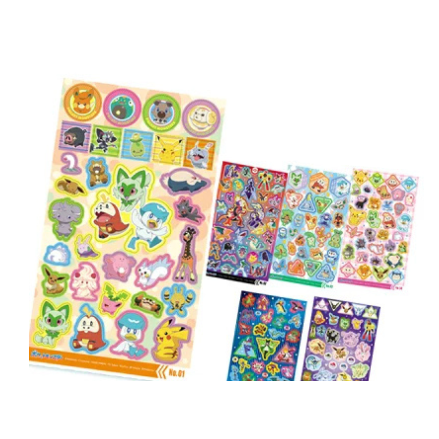 Pokemon Sparkle Stickers 2 No.3 6 Designs 12pcs Set