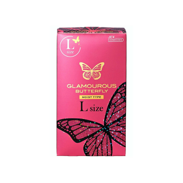 Glamourous Butterfly Latex Condoms with Gel Top Technology – 8 Count
