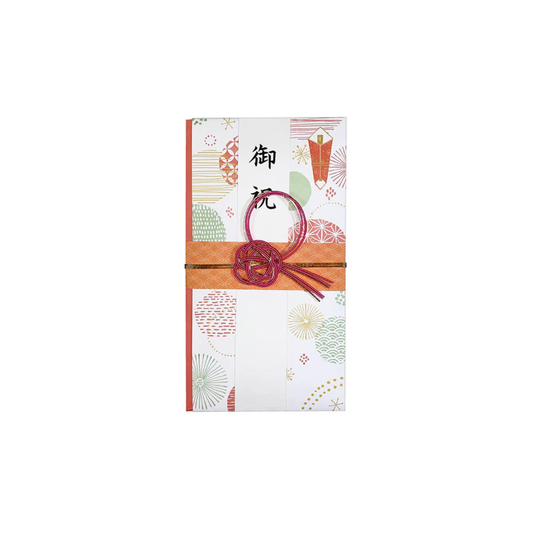 DAISO Creative Modern Gift Money Envelope Asanoha Orange
