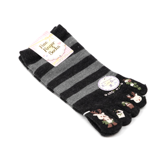 Five Finger Socks (Ladies Five Toe Sneaker Socks) 22-25cm
