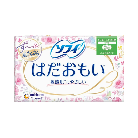Unicharm Soft Sanitary Napkin For Heavy‑to‑Normal Days- 21 cm